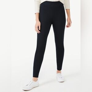 Free Assembly Women’s Essential Bistretch Black Pants Organic Cotton Blend